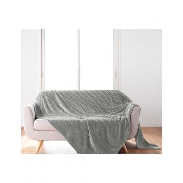 Ριχτάρι embossed flannel γκρι 180x220cm