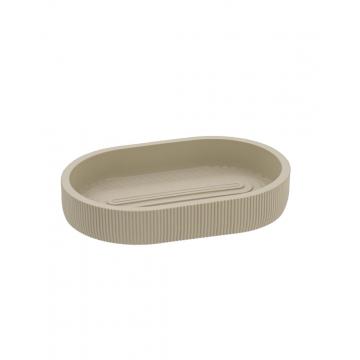 Σαπουνοθήκη μπεζ polyresin 13x9cm