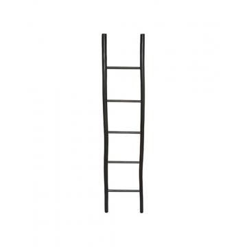 Σκάλα ξύλινη μαύρη 38x6x180cm
