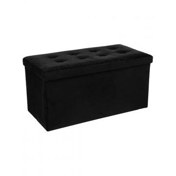 Σκαμπώ μπαούλο μαύρο 76 x 38 cm