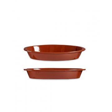 Σκεύος σερβ.πυρίμαχο οβάλ Terracota 45x27x6,5cm