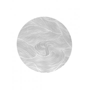 Σουπλά λευκό PVC Embossed printed Φ38cm