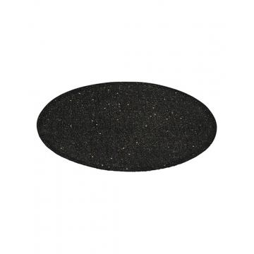 Σουπλά γιούτας μαύρο/χρυσό glitter Φ38cm