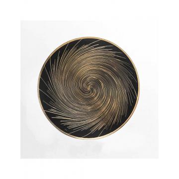 Σουπλά στρογγ. PVC "SPIRALE" μαύρο Φ38cm