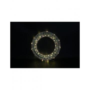 Στεφάνι συρμ. Μπατ.30 LED/3xAA Φ40 ζεστό