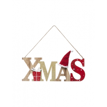 Γράμματα XMAS ξύλινο κρεμ. 10,5Χ30