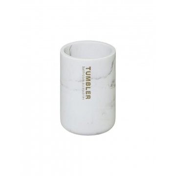 Θήκη για οδοντόβουρτσες marble λευκό