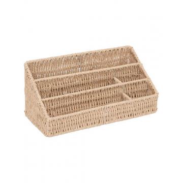 Θήκη γραφείου πολ.θέσεων τεχν.RAFFIA φυσικό 33x15x15,3cm