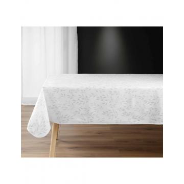 Τραπεζομάντιλο λευκό polyester/metallic printed 150x240cm