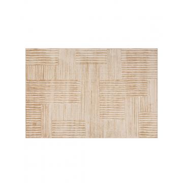Χαλί εκρού με σχέδια polypropylene 120x170cm
