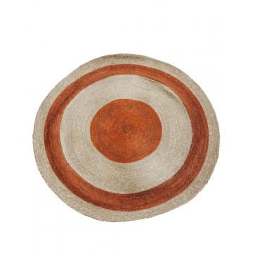 Χαλί γιούτας χειροπ.terracotta Φ120cm