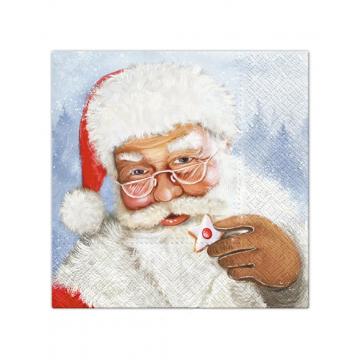 Χαρτοπετσέτες 3φυλλες "SANTA" 33x33 set20pcs