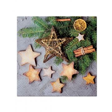 Χαρτοπετσέτες 3φυλλες "STAR CAKES" 33x33 set20pcs