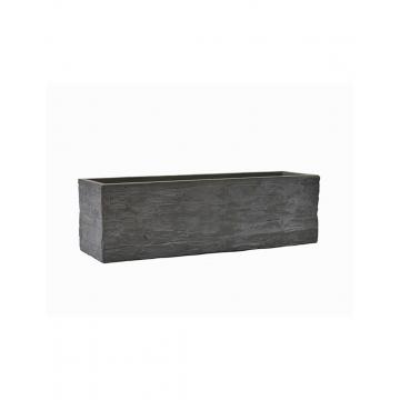 Ζαρντινιέρα fibreclay brick μαύρο χρ. 60Χ16Χ17