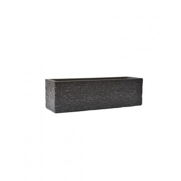 Ζαρντινιέρα fibreclay brick μαύρο χρ. 60Χ17Χ17